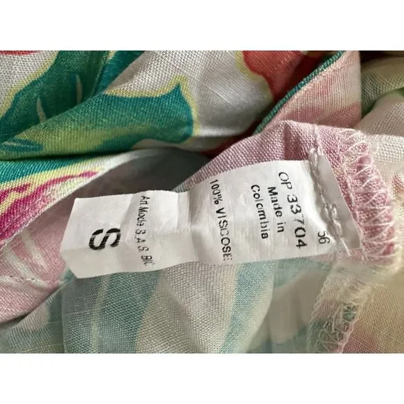 Maaji Joy Kaftan Cover Up Womens Small Sky Garden Beach Tropical‎ Outdoor New - Picture 7 of 13